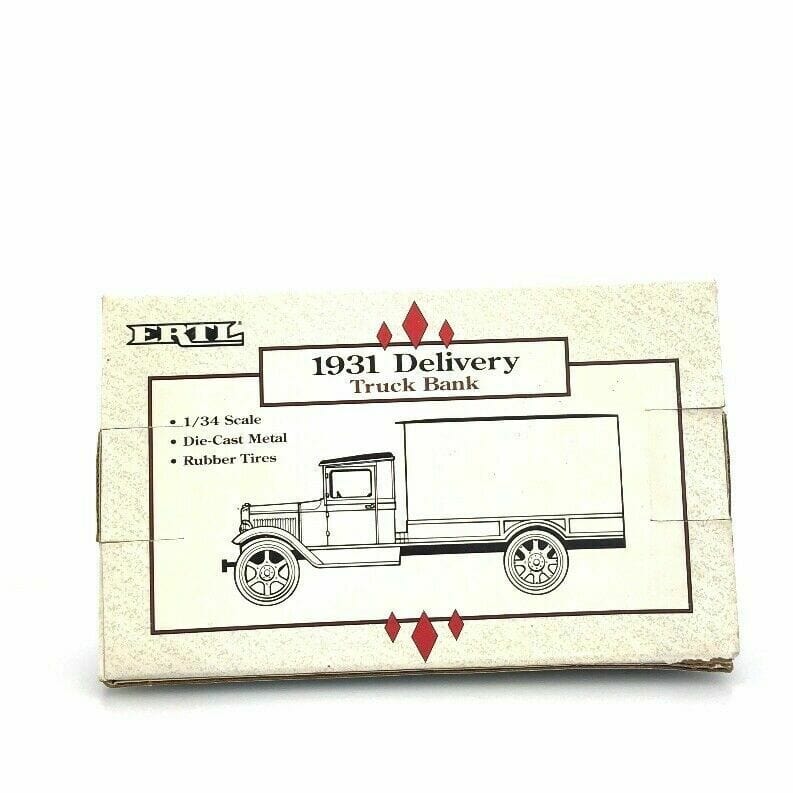 Vintage ERTL Earl May Model Toy Hawkeye Truck Bank Green 1:34 Scale
