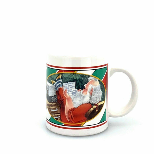 Harley Davidson Christmas Santa Claus Motorcycle Ceramic 14 oz Coffee Mug 1997