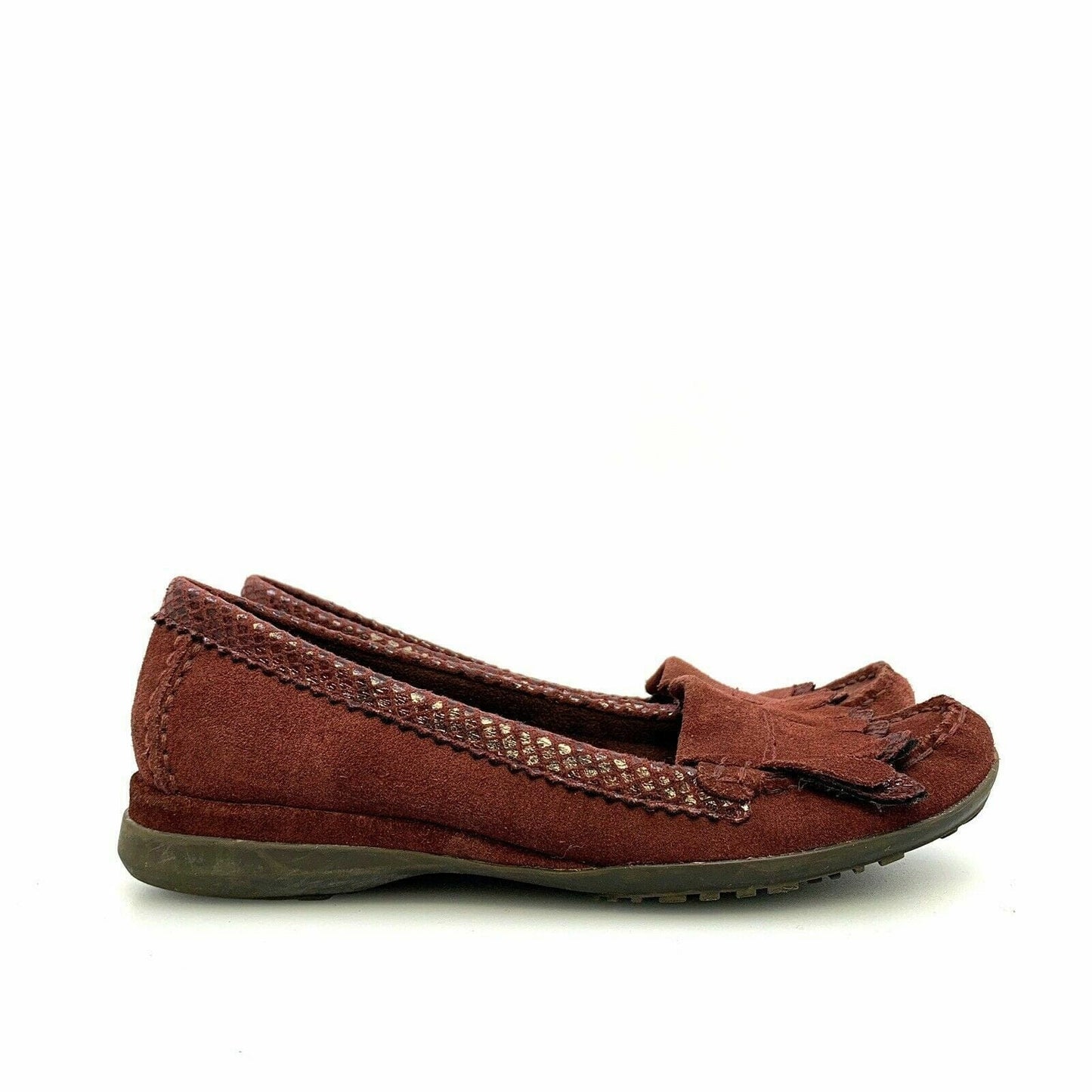 Naturalizer Womens Size 7.5N Brown Suede Leather Loafers Moccasin Flats Shoes