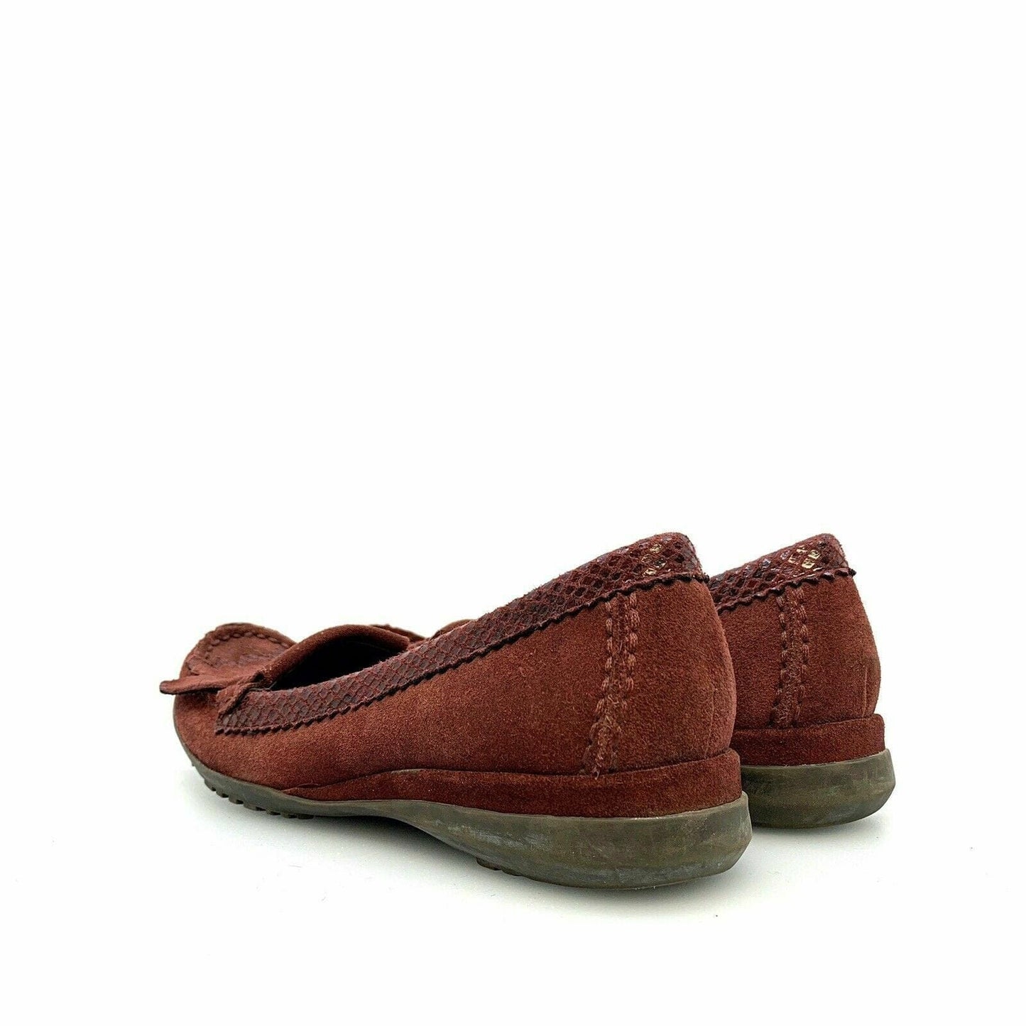 Naturalizer Womens Size 7.5N Brown Suede Leather Loafers Moccasin Flats Shoes