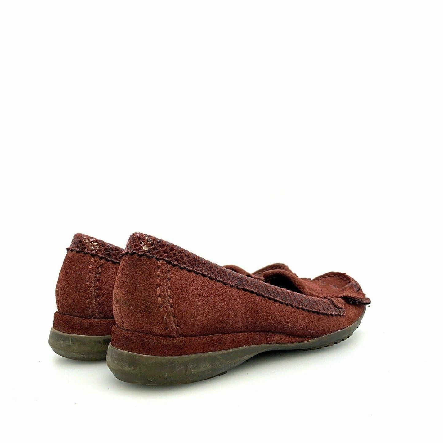 Naturalizer Womens Size 7.5N Brown Suede Leather Loafers Moccasin Flats Shoes