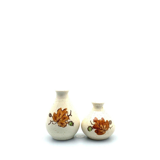 Metlox Poppytrail WOODLAND Salt & Pepper Shakers Oak Leaf Pattern