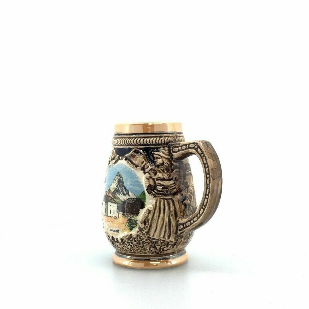 Zermatt Switzerland Hand Painted Souvenir Mug Cup Stein Collectible
