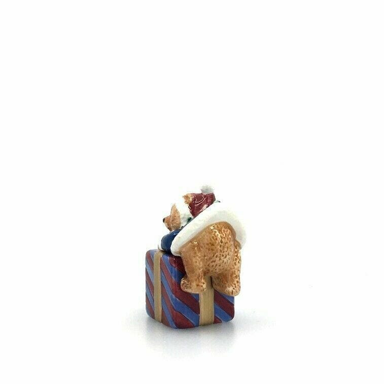 Santa Bear Hat On Top Christmas Present Salt & Pepper Shakers (NEW)