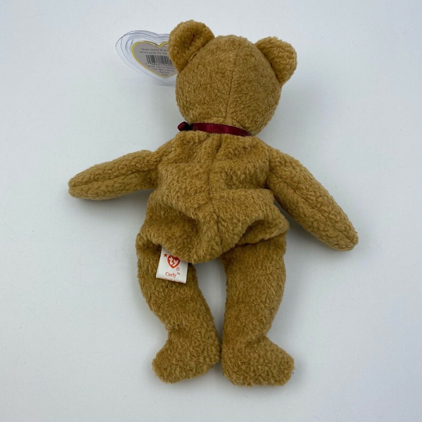 Ty Original Beanie Babies “Curly” The Bear 1993 W/ Brown Nose Tag Errors