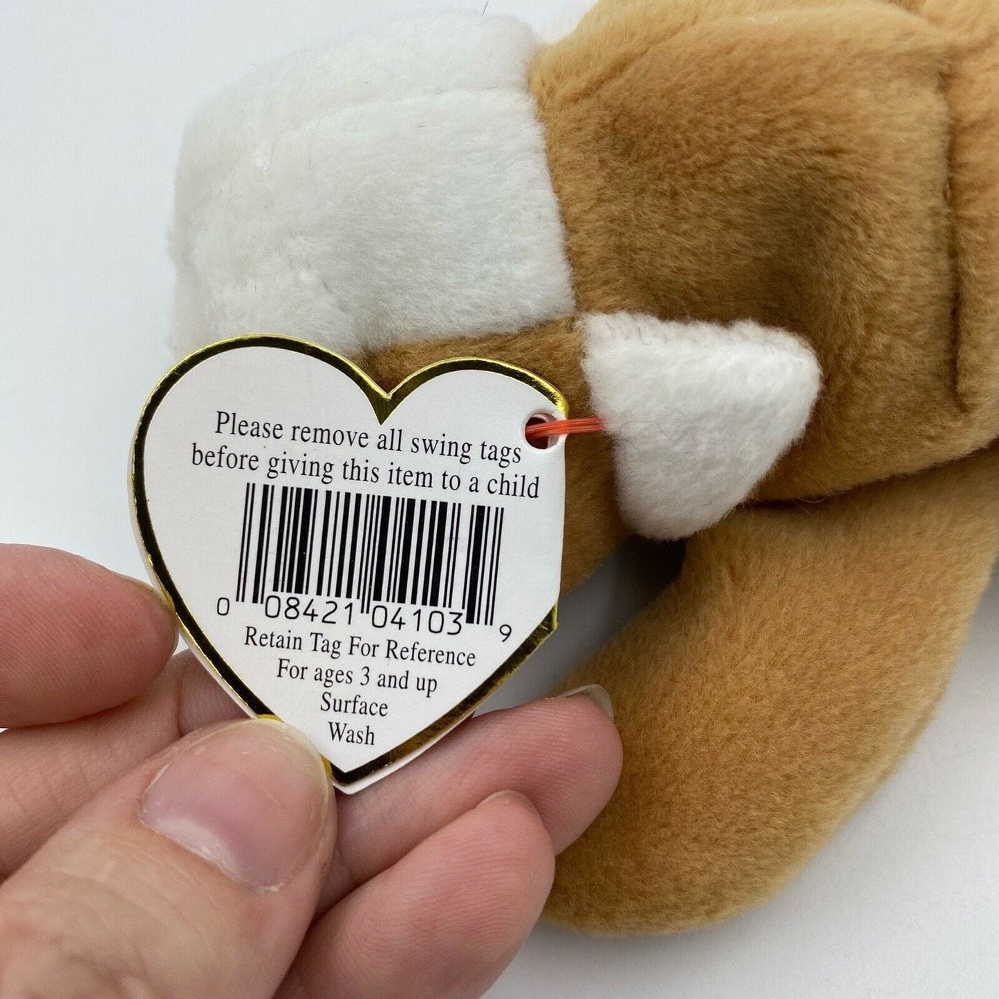 Ty Original Beanie Babies “Wrinkles” The Dog 1996 MINT Condition - Tag Errors