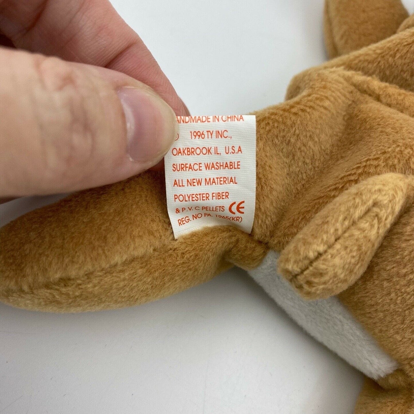 Ty Original Beanie Babies “Wrinkles” The Dog 1996 MINT Condition - Tag Errors