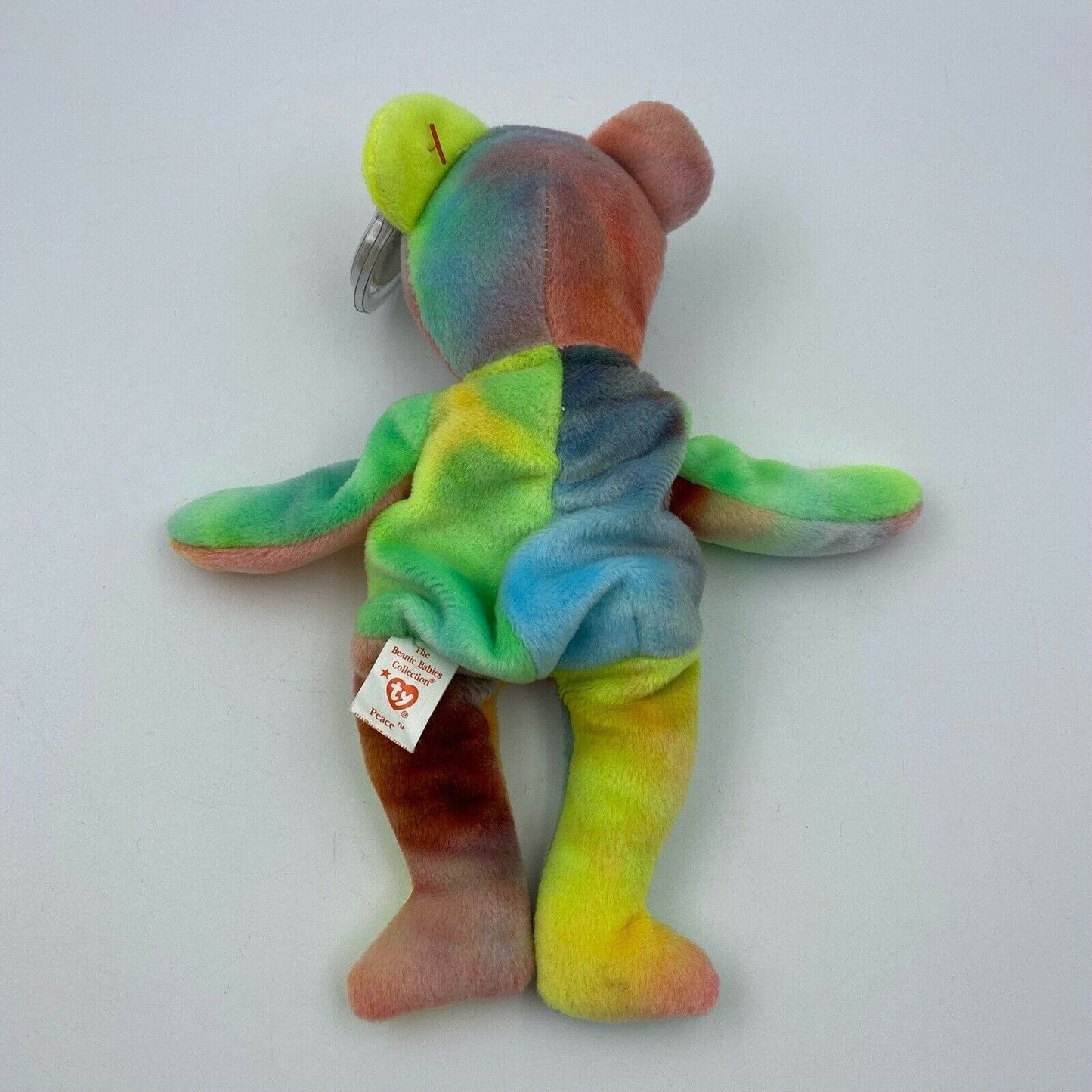 Ty Original Beanie Babies “Peace” Neon Tie Dye 1996 MINT Condition - Tag Errors
