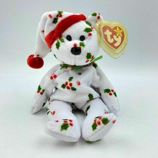 Ty Original Beanie Babies 1998 Holiday Teddy Excellent Condition With Tag Errors