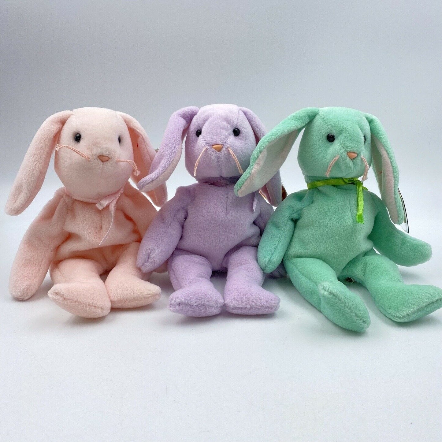 Ty Original Beanie Babies “Hippity”, “Hoppity” & “Floppity” Trio 1996 - MINT Condition