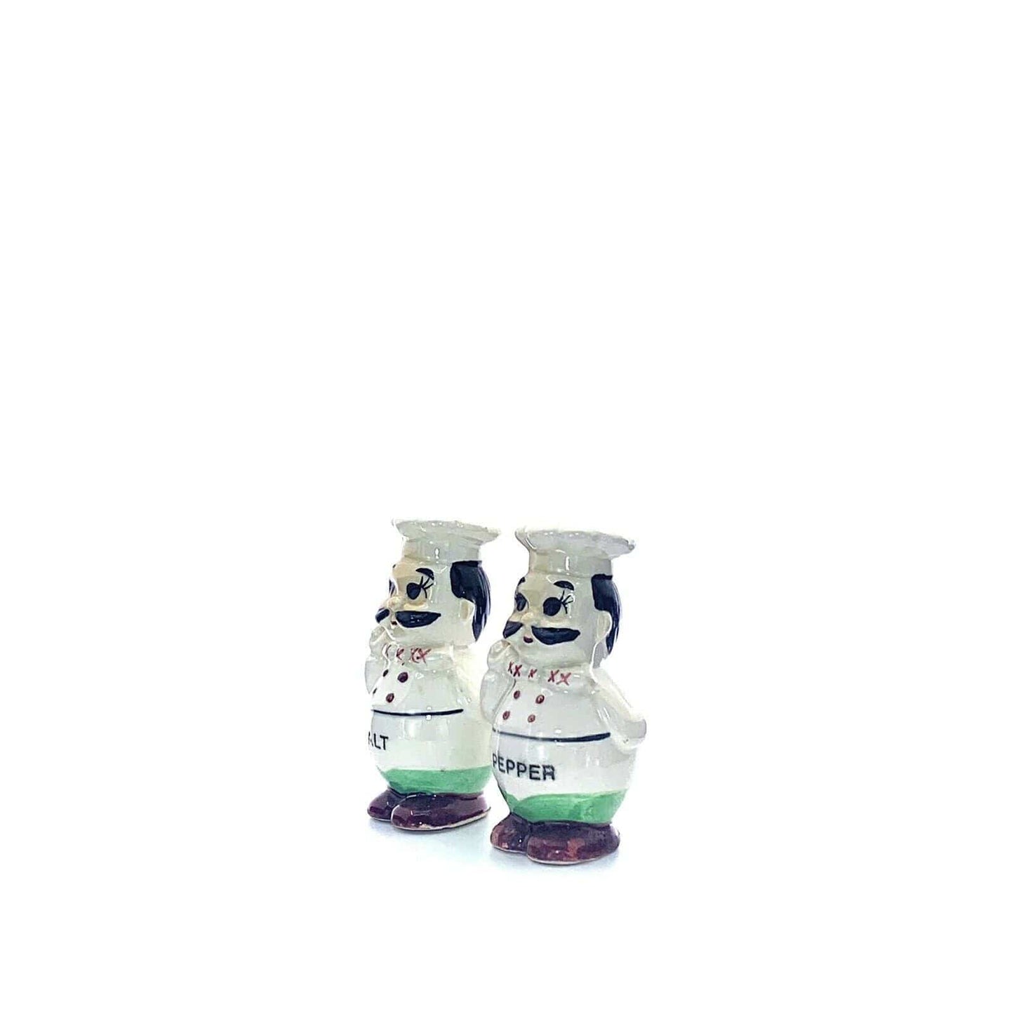 Vintage Handpainted French Chef Salt & Pepper Shakers Set