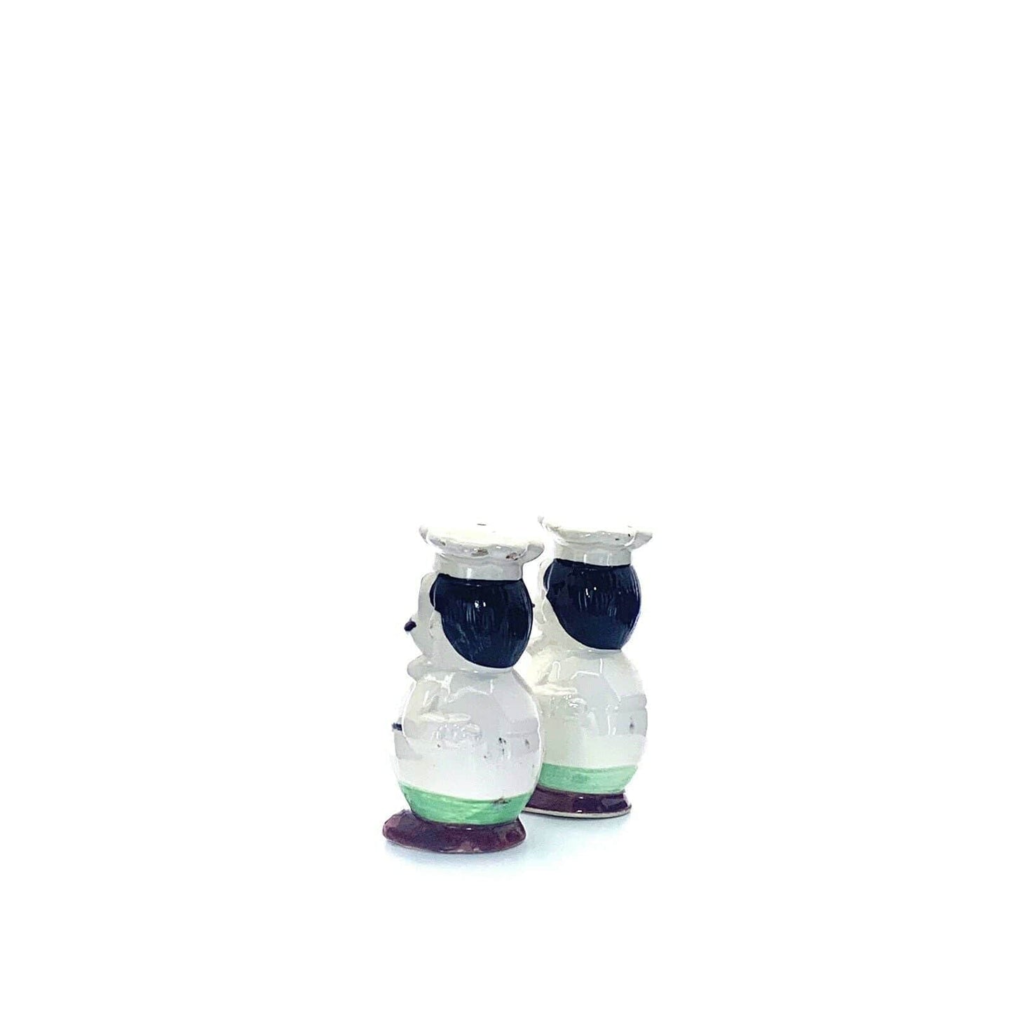 Vintage Handpainted French Chef Salt & Pepper Shakers Set