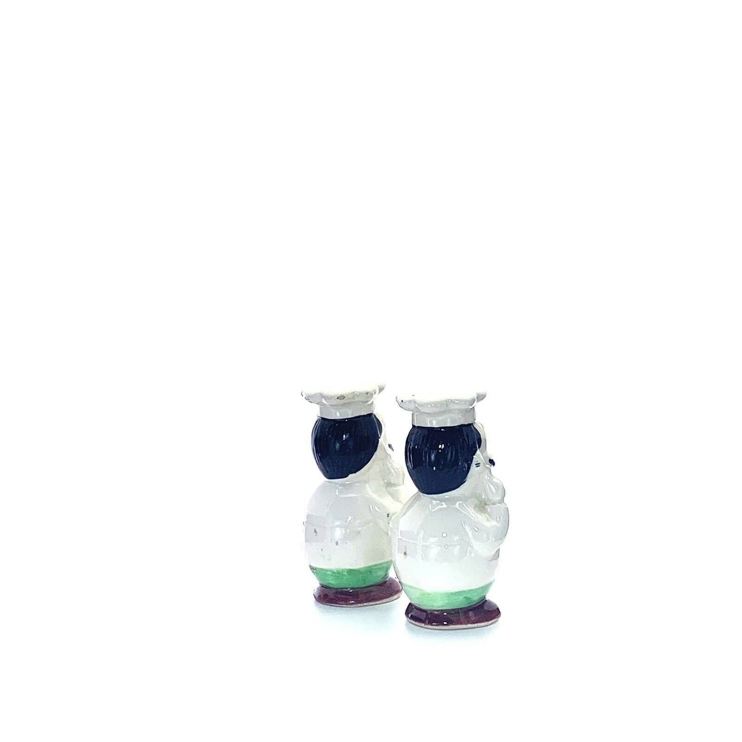 Vintage Handpainted French Chef Salt & Pepper Shakers Set