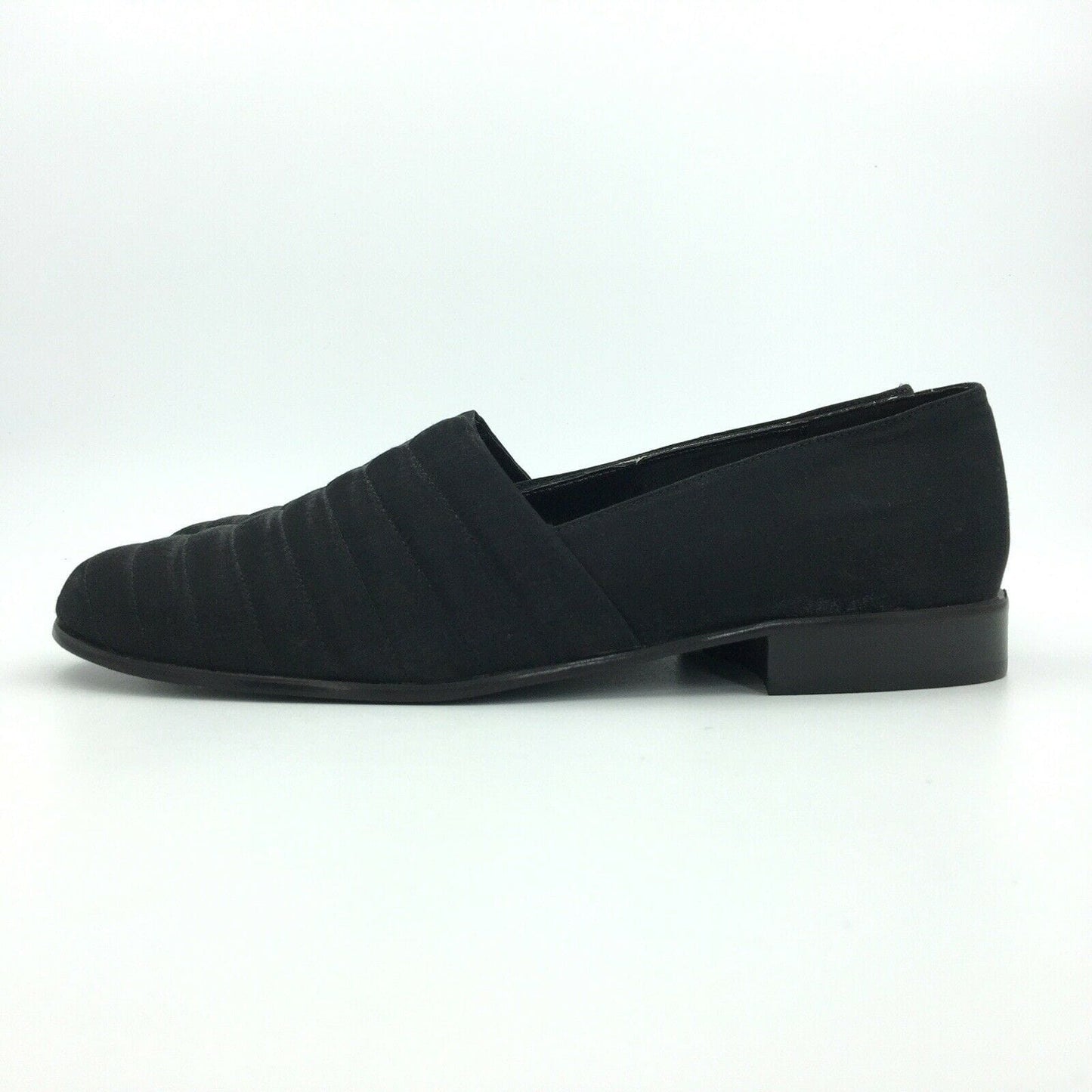 Newport News | Womens Easy Style Satin Slip-On Flats | Size 8.5M | Black | New