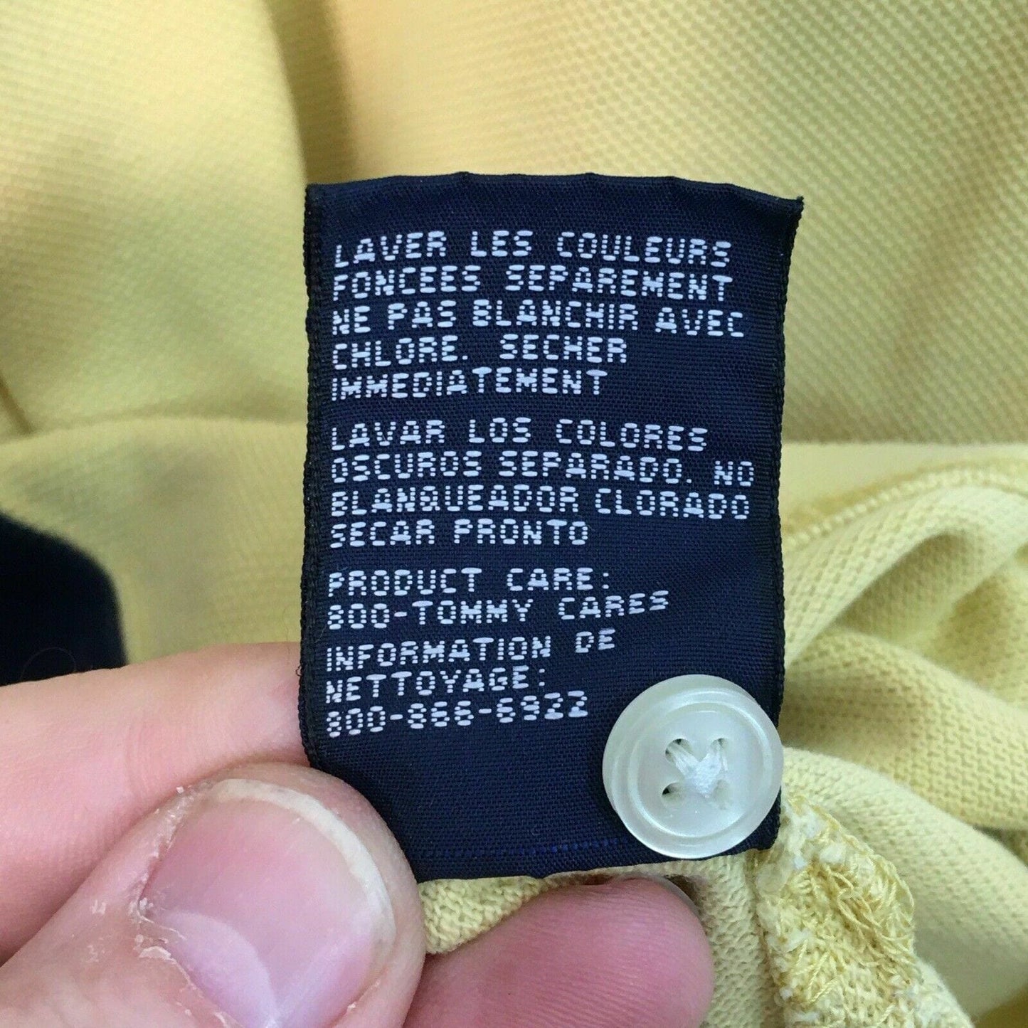Tommy Hilfiger Men's Colorblock Golf Polo Shirt - Yellow & Blue - Size XL