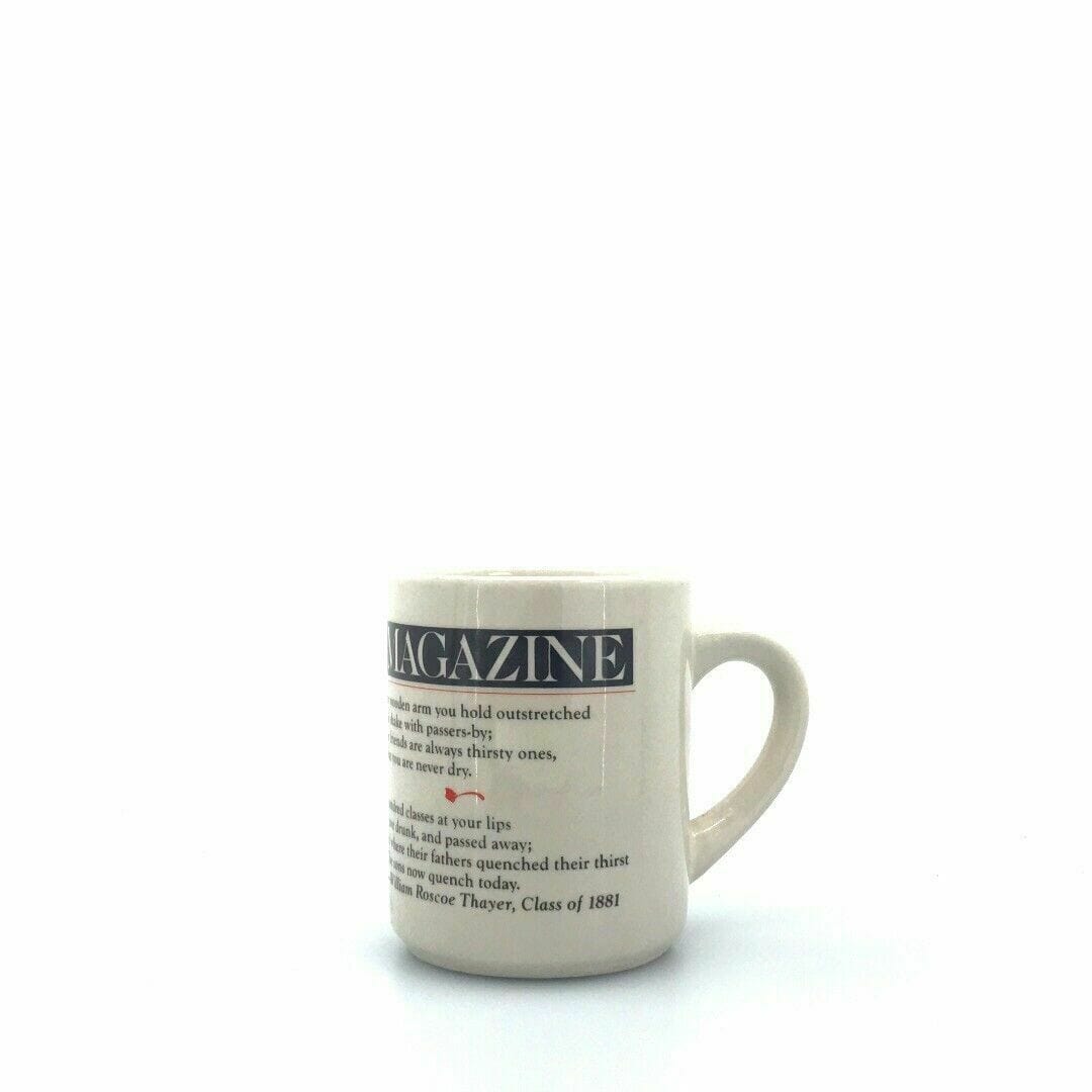 Harvard Magazine “The College Pump” Coffee Cup Mug 10 fl oz Class Of 1881 Quote