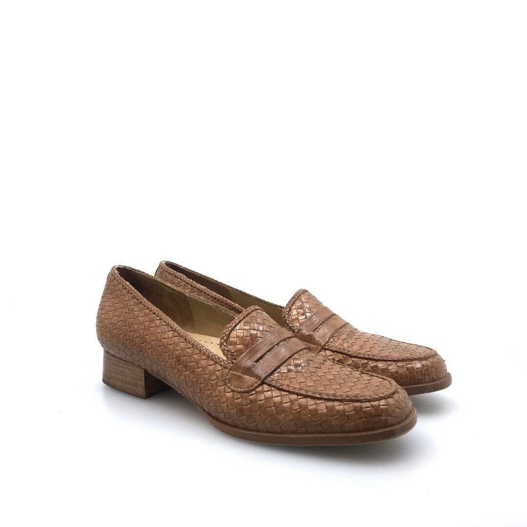 Trotters Womens Shoes Loafers Size 9S “Polly” Brown Leather Slip On T33-510