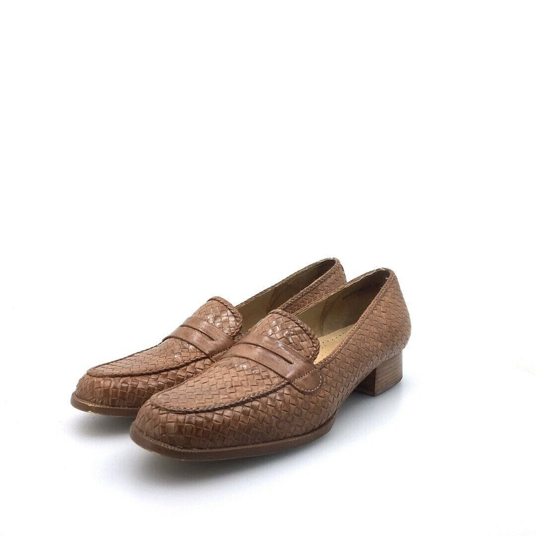 Trotters Womens Shoes Loafers Size 9S “Polly” Brown Leather Slip On T33-510