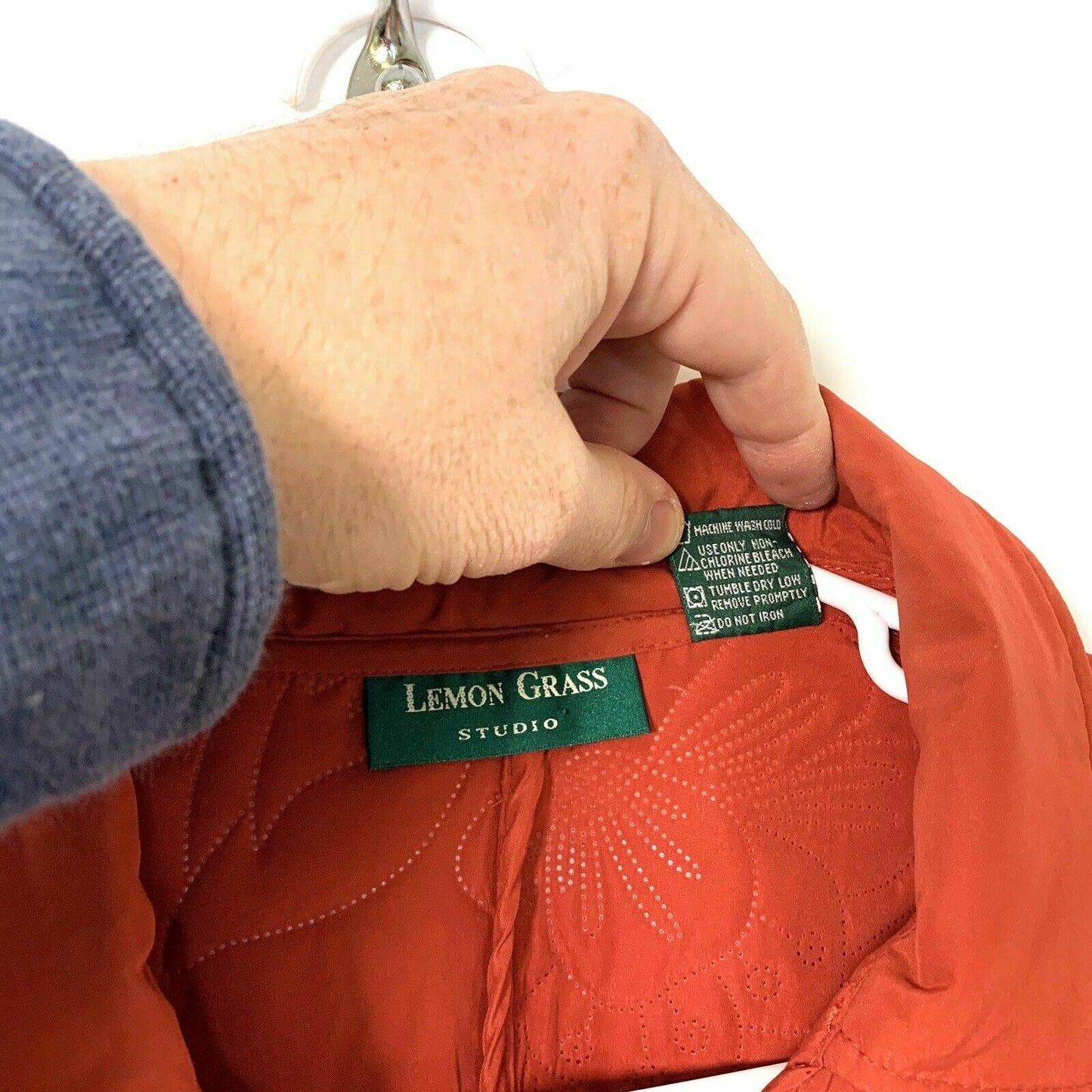Lemon Grass Studio Women's Snap-Up Jacket - Orange - Size M - Pre-Owned