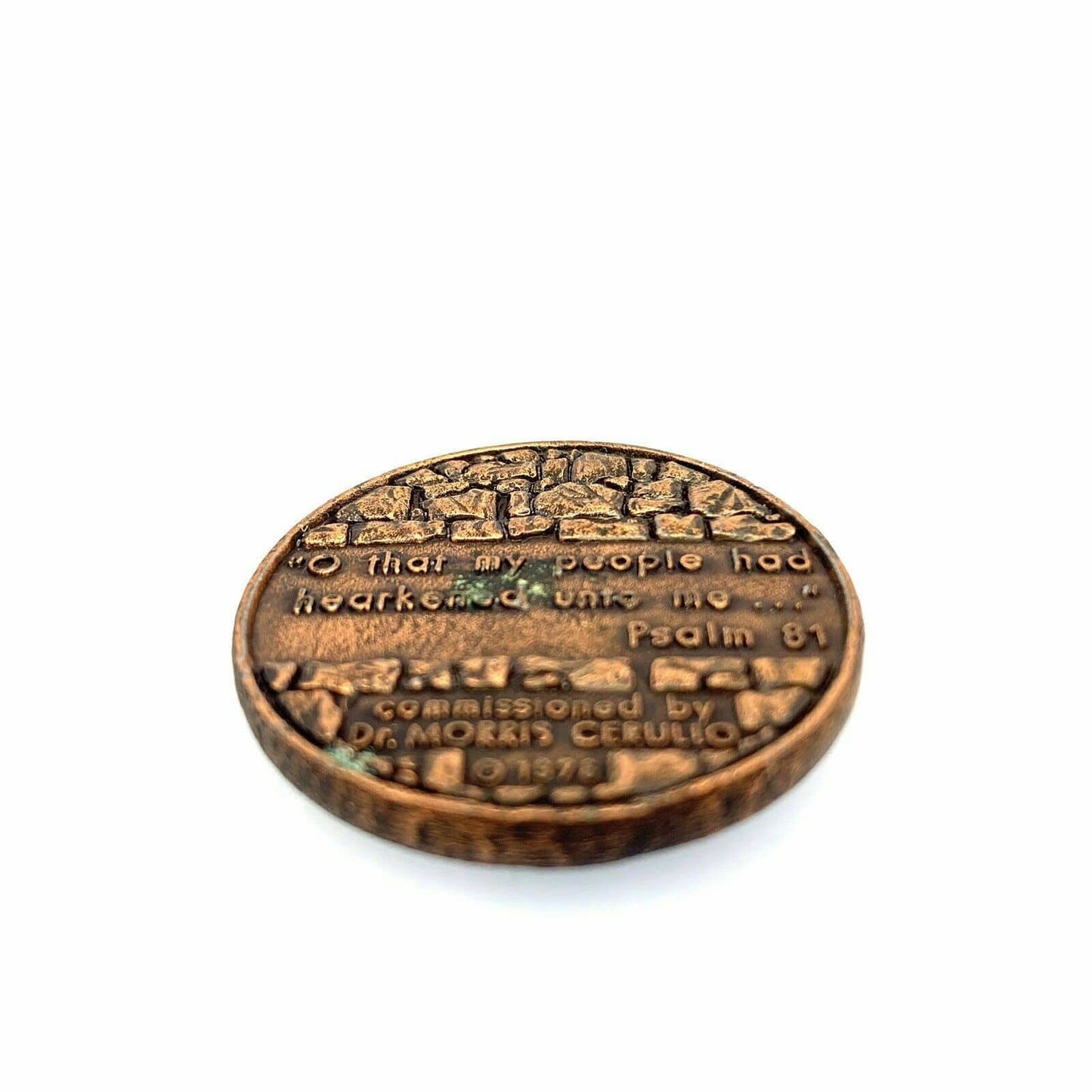 Masada Bronze Prayer Medal Doctor Morris Cerullo World Evangelism Incorporated