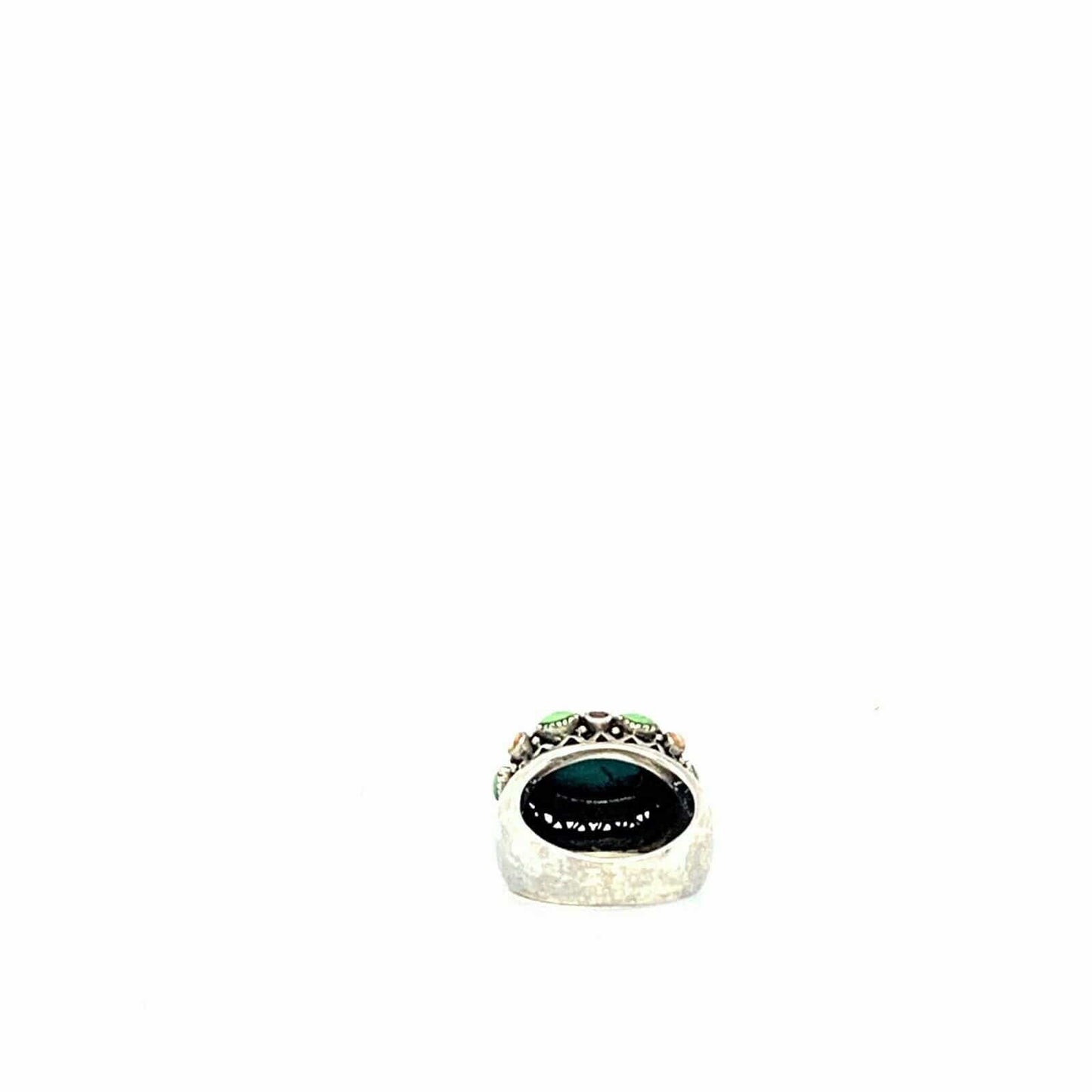 Vintage Navajo Turquoise Sterling Silver Womens Ring, Size 6.75