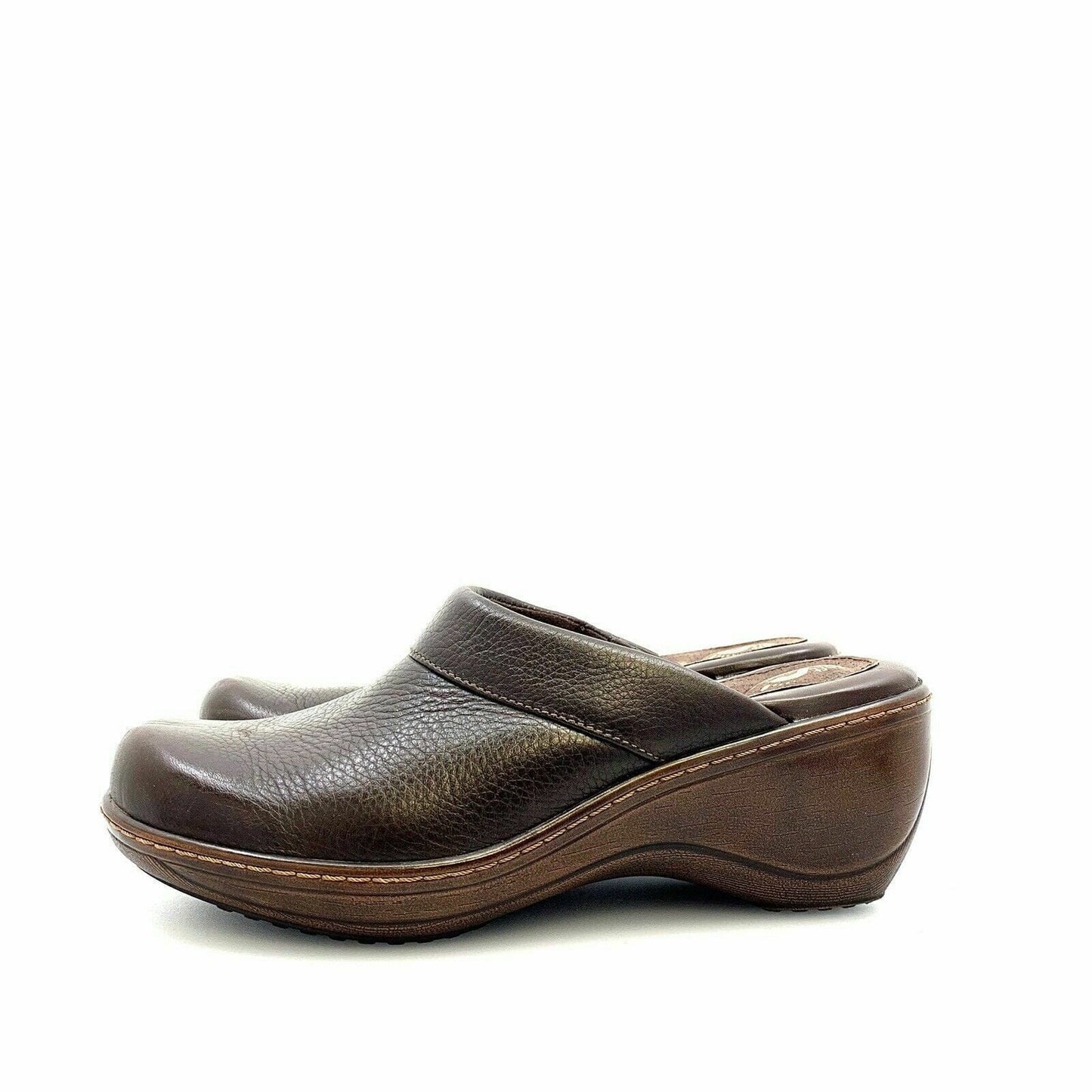 Soft Walk Womens Murietta Leather Comfort Shoes Clogs, Brown - Size 8.5M