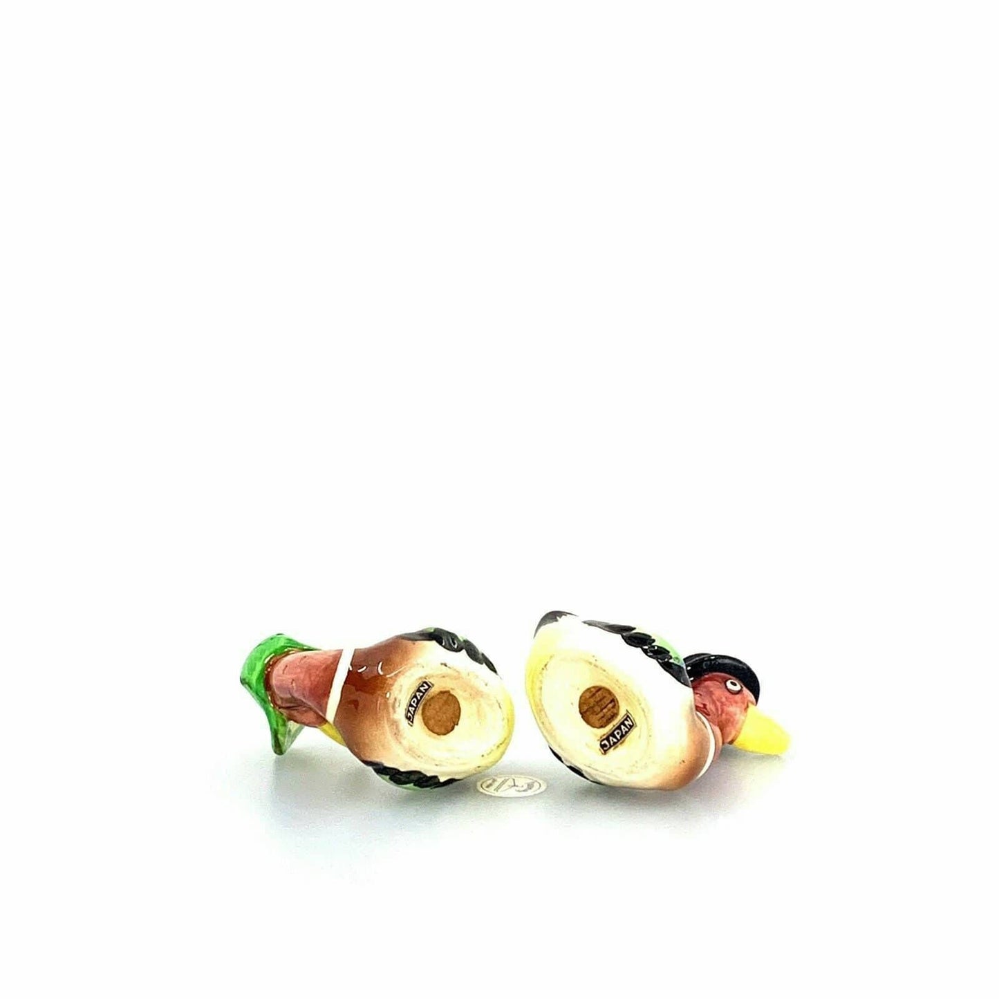 Vintage Ducks W/ Hats Couple Salt And Pepper Shakers Set