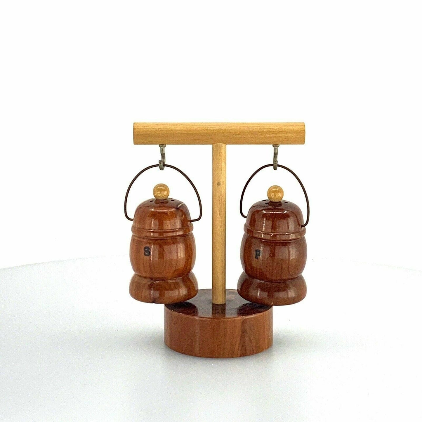Hanging Wood Lanterns Salt Pepper Shakers Set Pair White Sands National Monument
