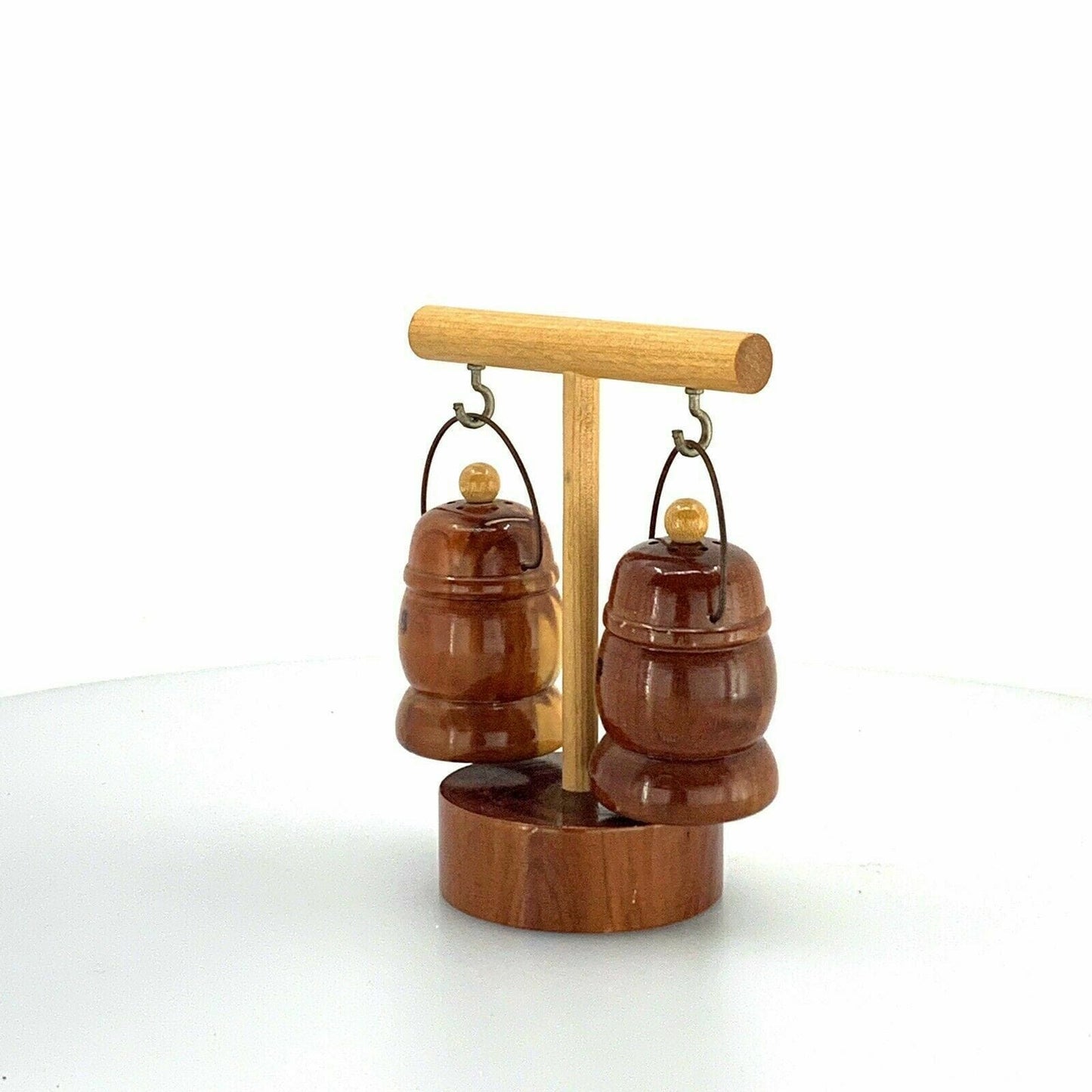 Hanging Wood Lanterns Salt Pepper Shakers Set Pair White Sands National Monument