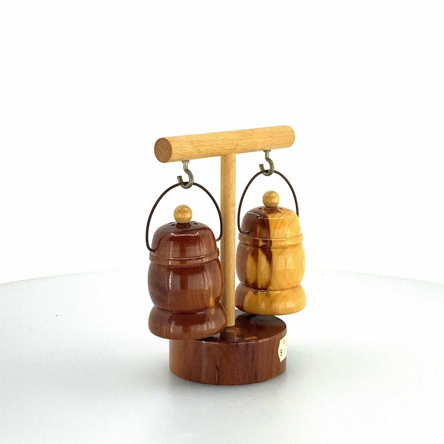 Hanging Wood Lanterns Salt Pepper Shakers Set Pair White Sands National Monument