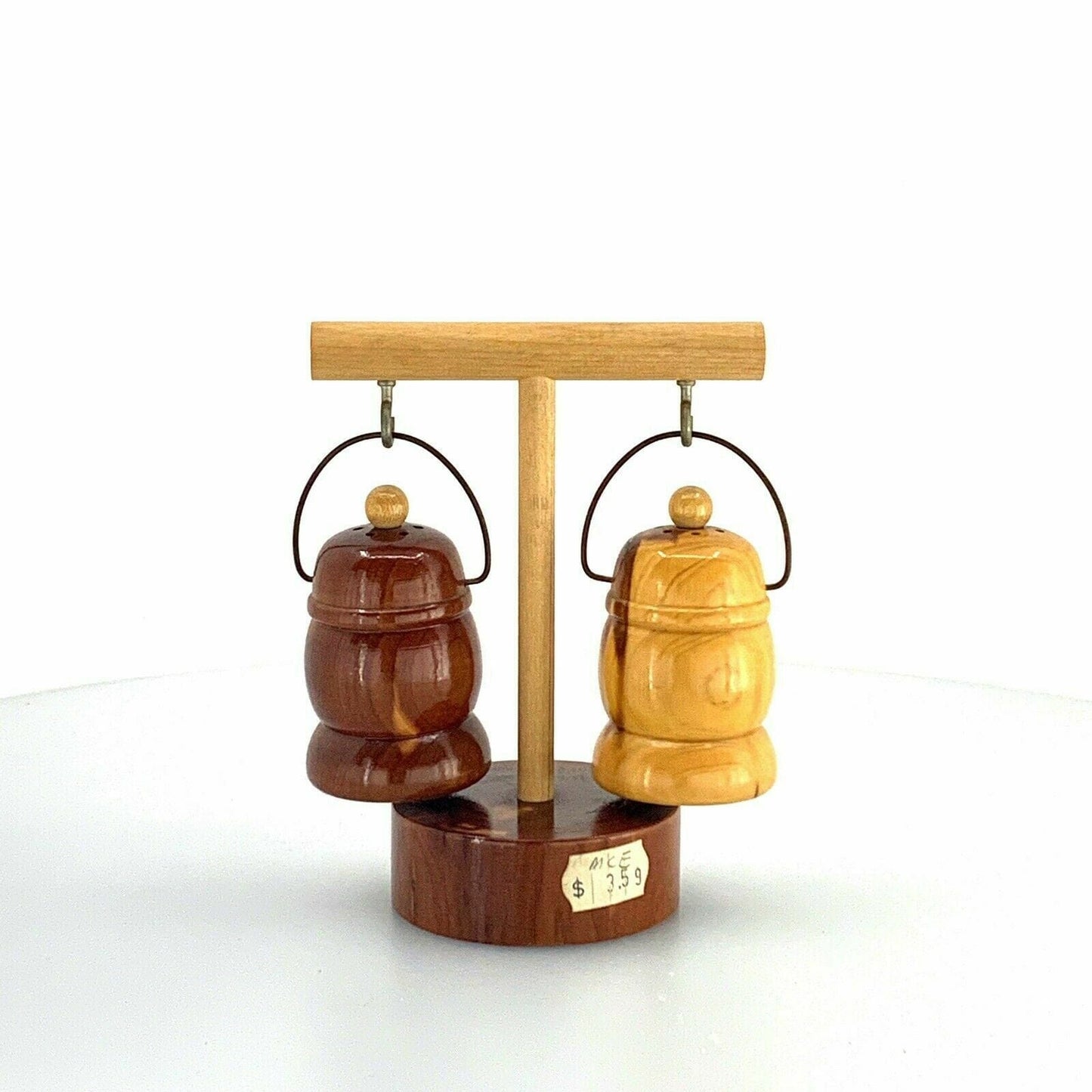 Hanging Wood Lanterns Salt Pepper Shakers Set Pair White Sands National Monument