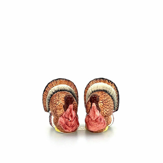 Vintage Ceramic Turkey Salt And Pepper Shakers Set Thanksgiving Table