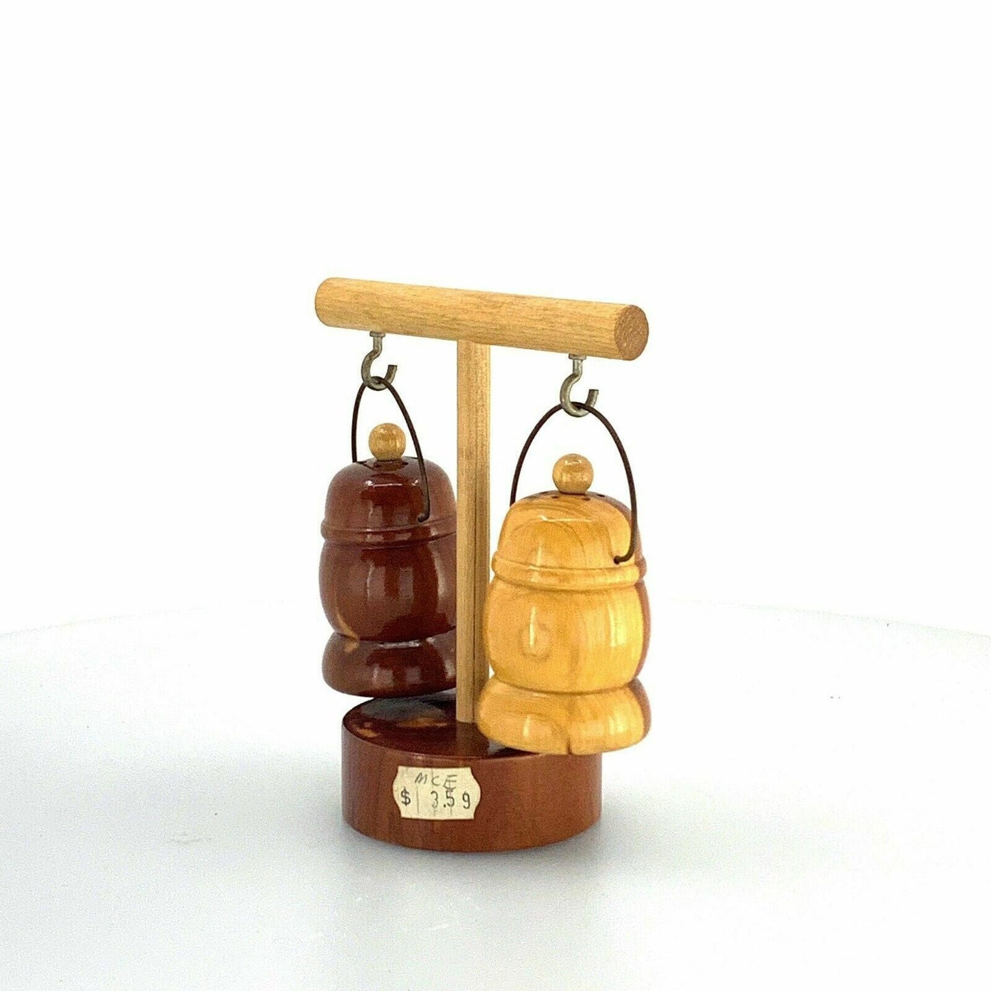 Hanging Wood Lanterns Salt Pepper Shakers Set Pair White Sands National Monument