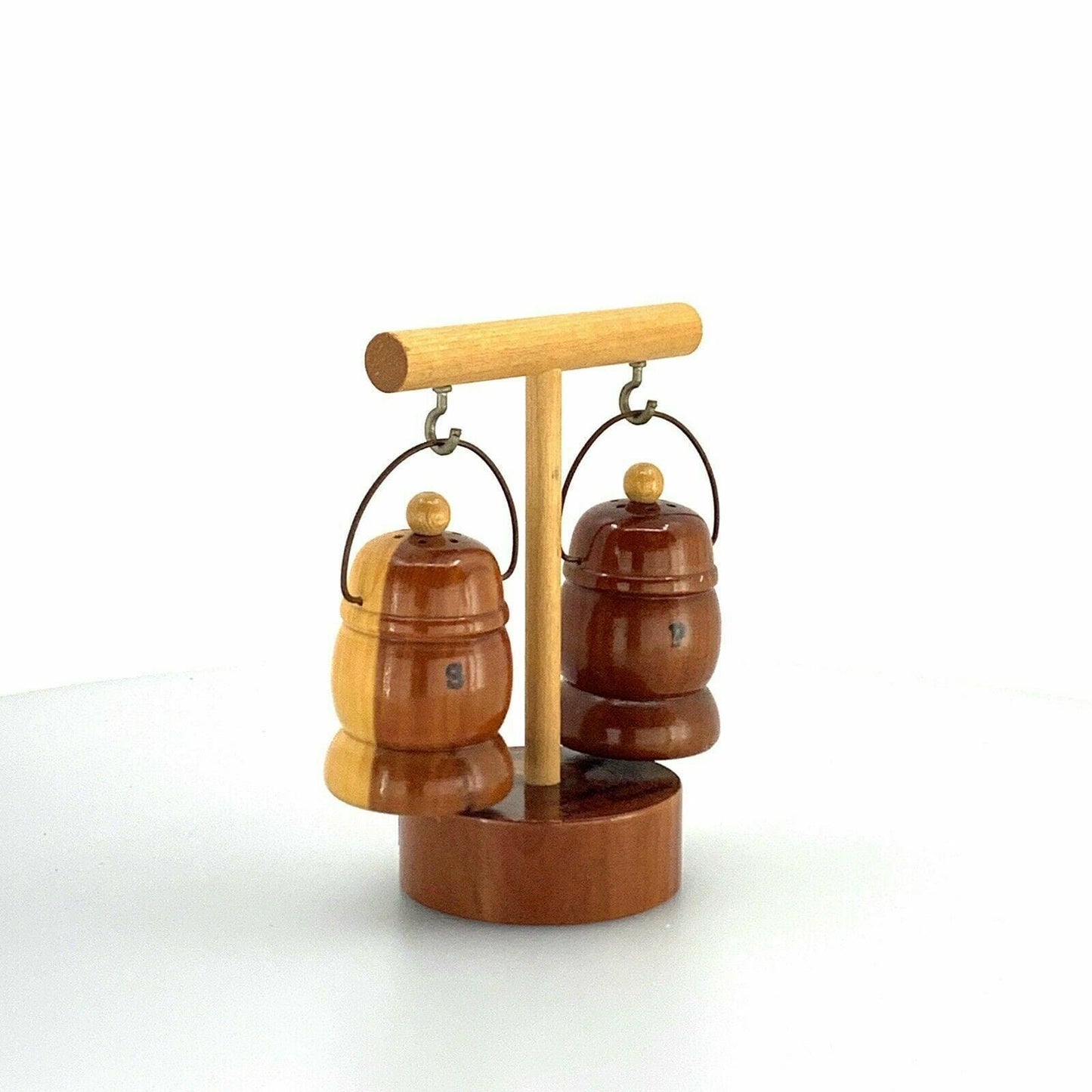 Hanging Wood Lanterns Salt Pepper Shakers Set Pair White Sands National Monument