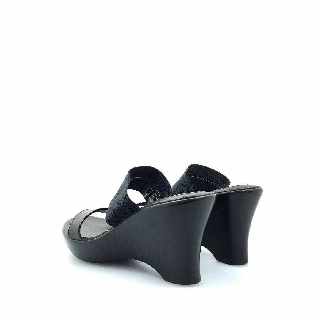 Tommy Hilfiger Womens Shoes 8M Alessa Black Wedge Sandals