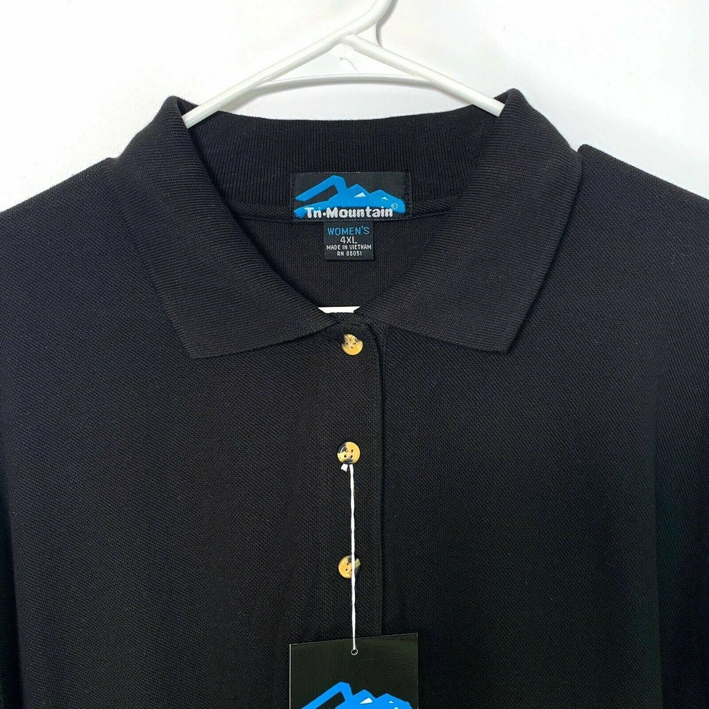 Tri-Mountain Women's 4XL Black Short Sleeve Polo Golf Shirt