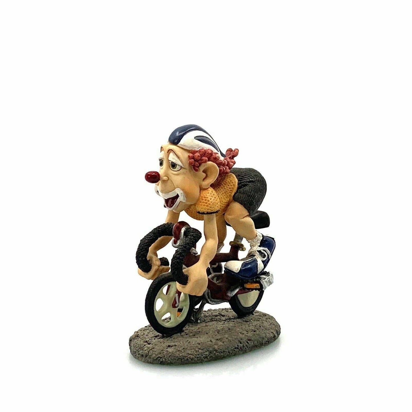Vintage 1997 Slapstix by Cast Art "Road Warrior" Bicycle Clown, Biking Clown