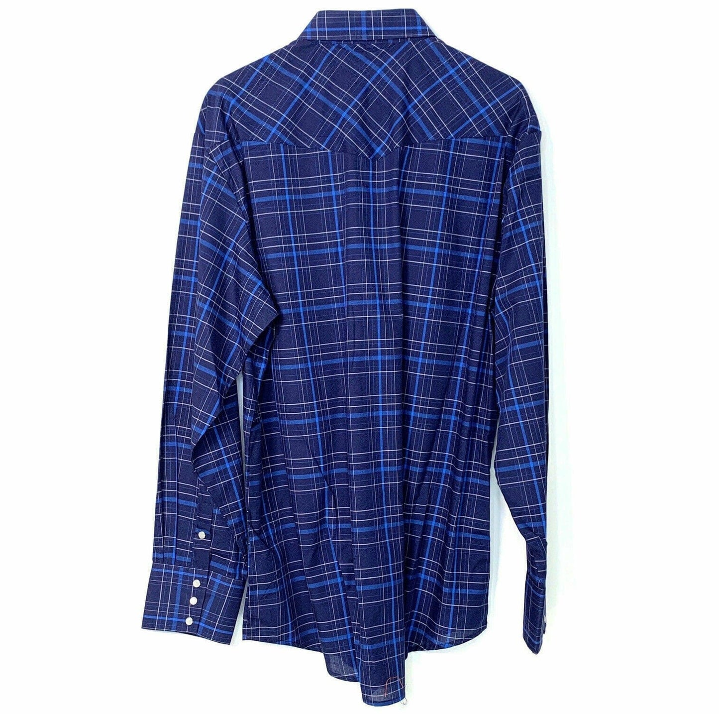 Roper Mens Size XL Blue Cream Western Shirt Plaid Long Sleeve Snap Up NWT