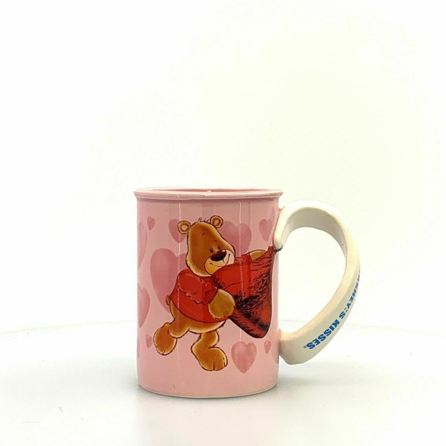 Hershey's Kisses Swirl Pink Bear Valentine Chocolate Heart Coffee Mug Cup Love