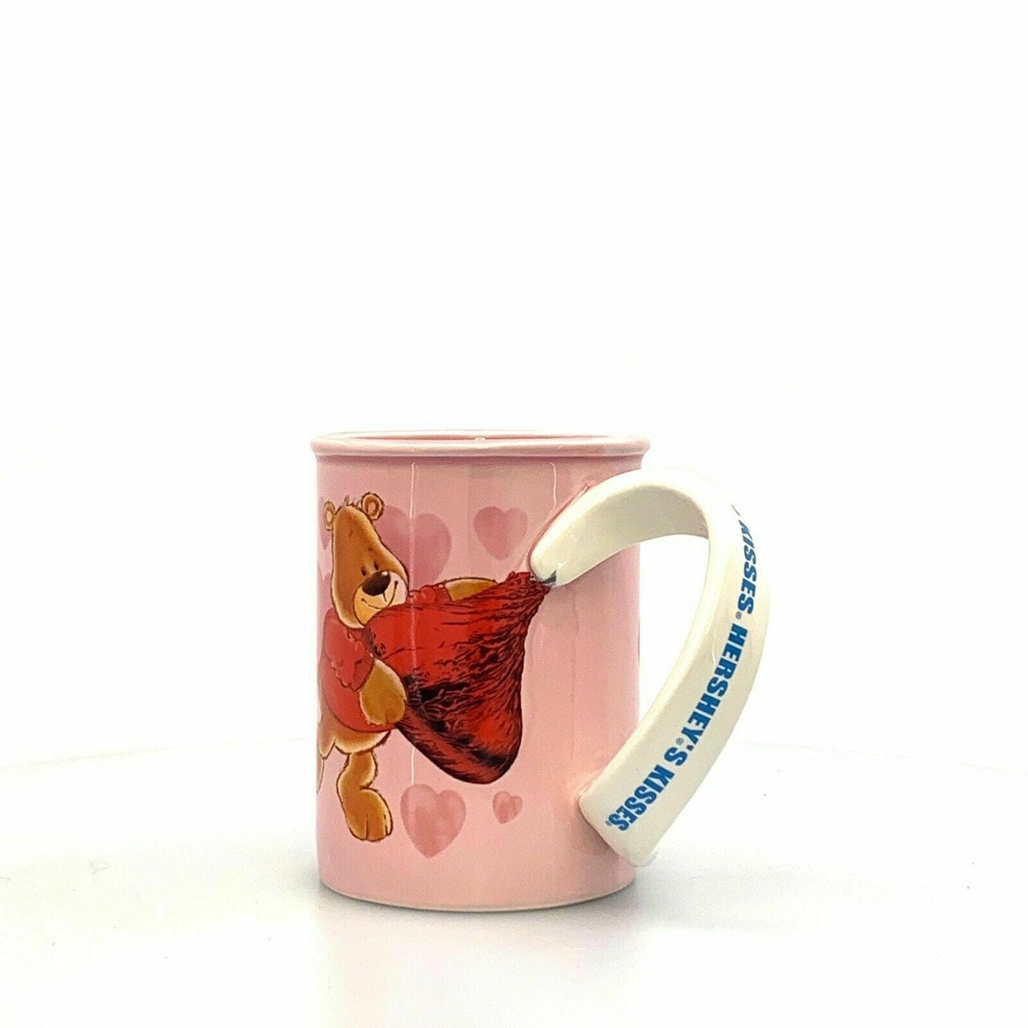 Hershey's Kisses Swirl Pink Bear Valentine Chocolate Heart Coffee Mug Cup Love