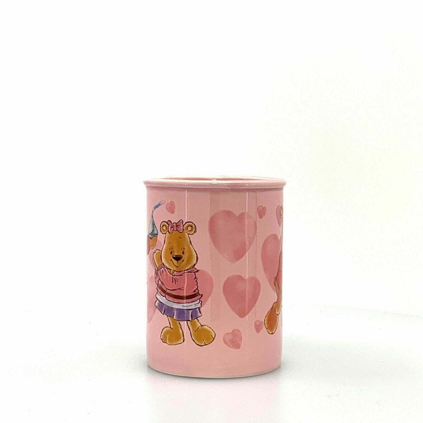 Hershey's Kisses Swirl Pink Bear Valentine Chocolate Heart Coffee Mug Cup Love