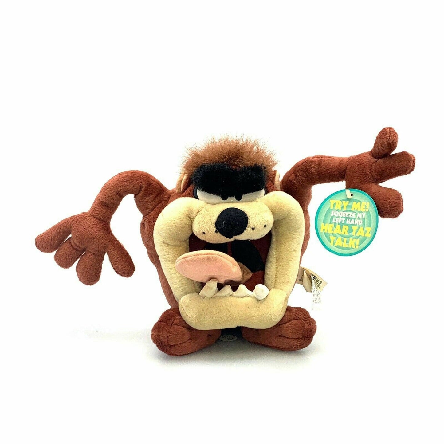 Vintage 1998 Looney Tunes Warner Bros TAZMANIAN DEVIL TALKING PLUSH Play By Play