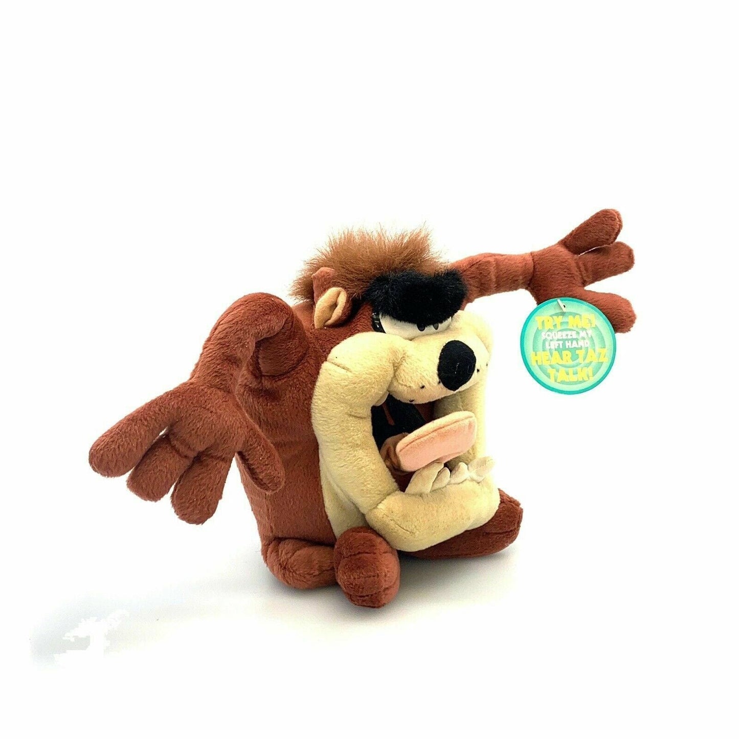 Vintage 1998 Looney Tunes Warner Bros TAZMANIAN DEVIL TALKING PLUSH Play By Play