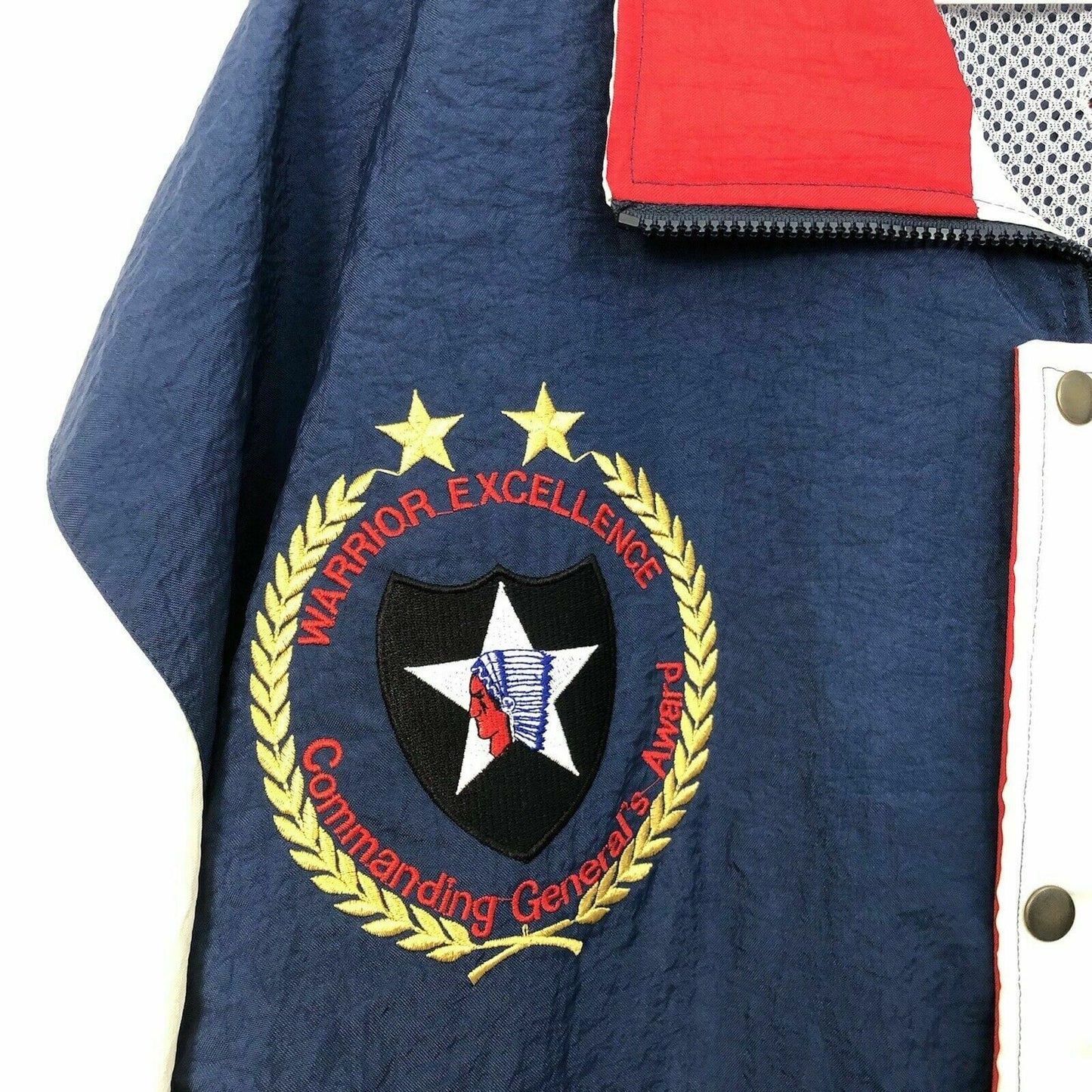Vintage Men's Windbreaker Jacket - 2d Infantry Warriors Division - Size Medium