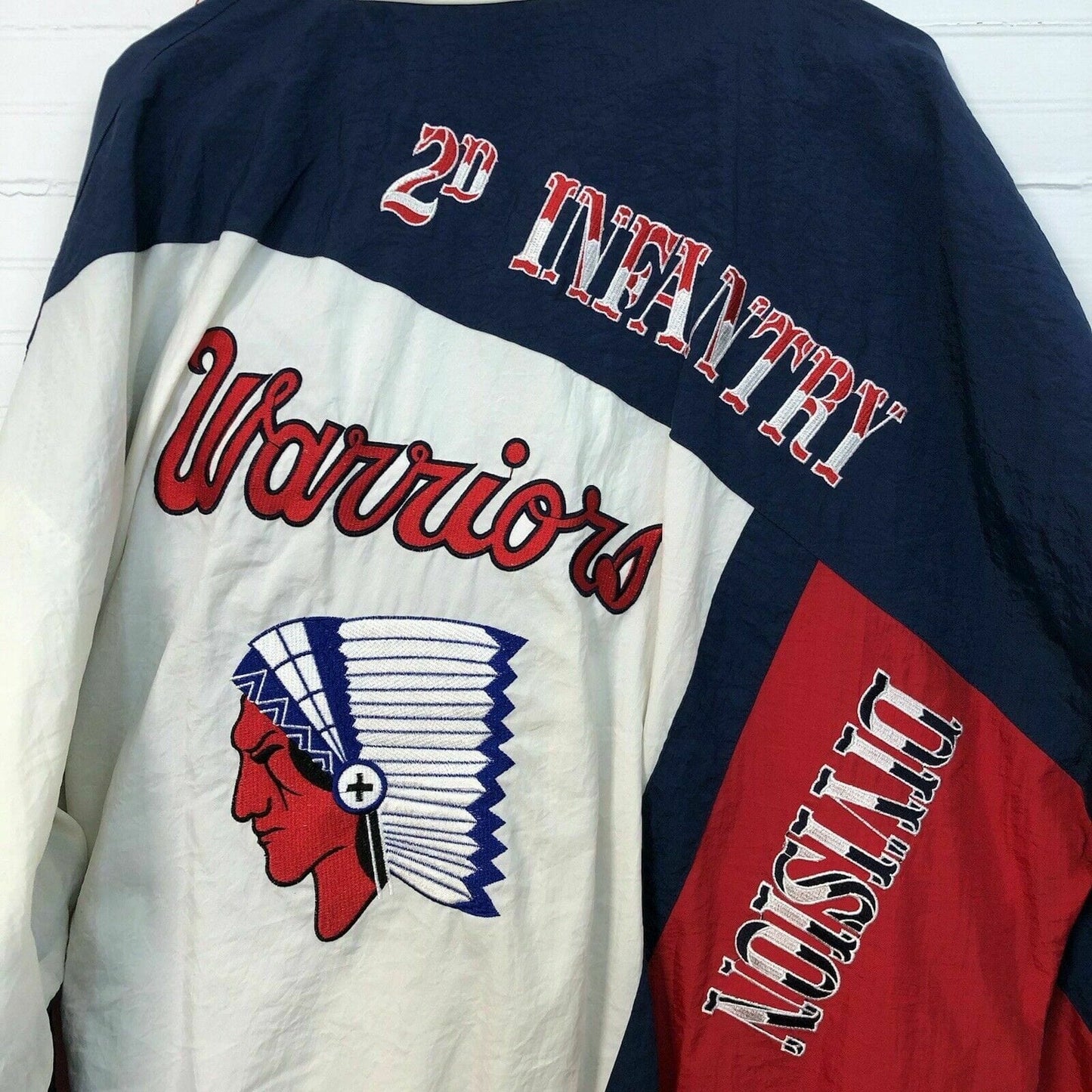 Vintage Men's Windbreaker Jacket - 2d Infantry Warriors Division - Size Medium