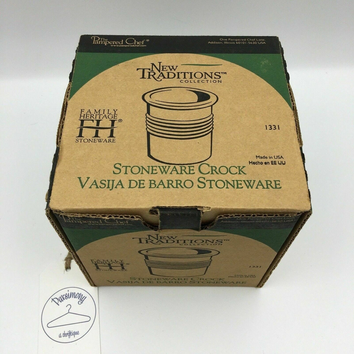 Pampered Chef Stoneware Crock w/Liner | 1311 | Family Heritage Pot | NEW