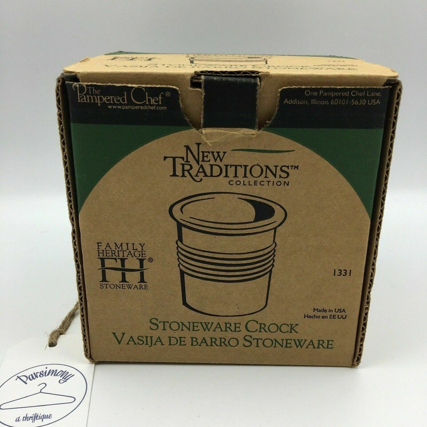 Pampered Chef Stoneware Crock w/Liner | 1311 | Family Heritage Pot | NEW