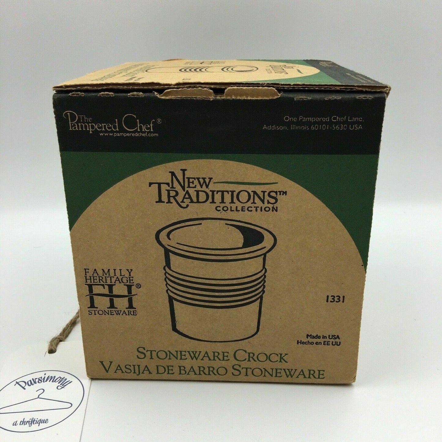 Pampered Chef Stoneware Crock w/Liner | 1311 | Family Heritage Pot | NEW