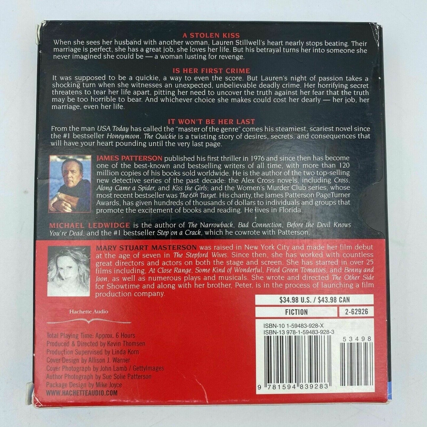 The Quickie by Michael Ledwidge and James Patterson (2007, Compact Disc, Unabri…