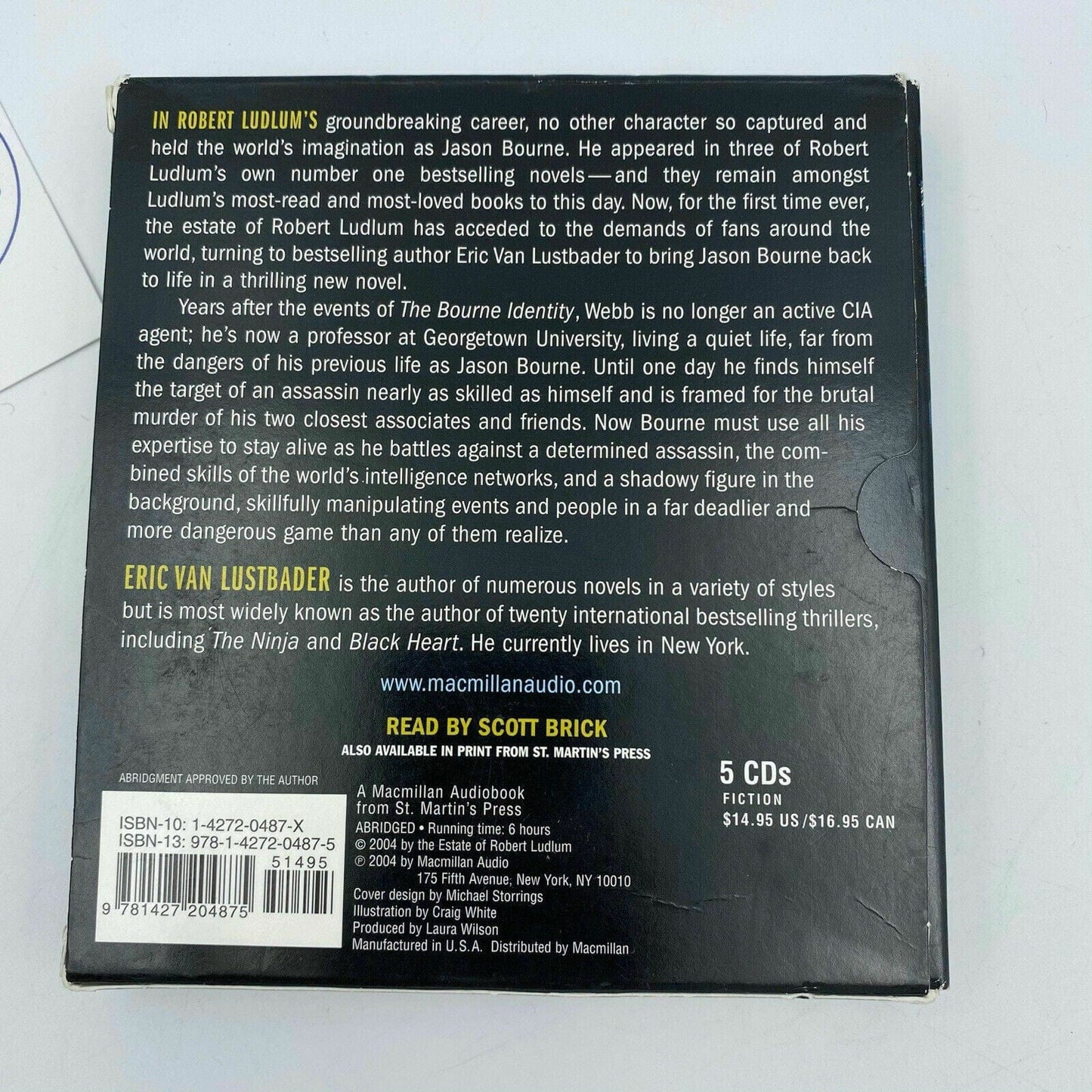 Robert Ludlum's The Bourne Legacy by Eric Van Lustbader (2004, CD, Abridged,NEW)